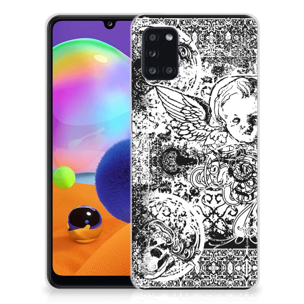 Silicone Back Case Samsung Galaxy A31 Skulls Angel