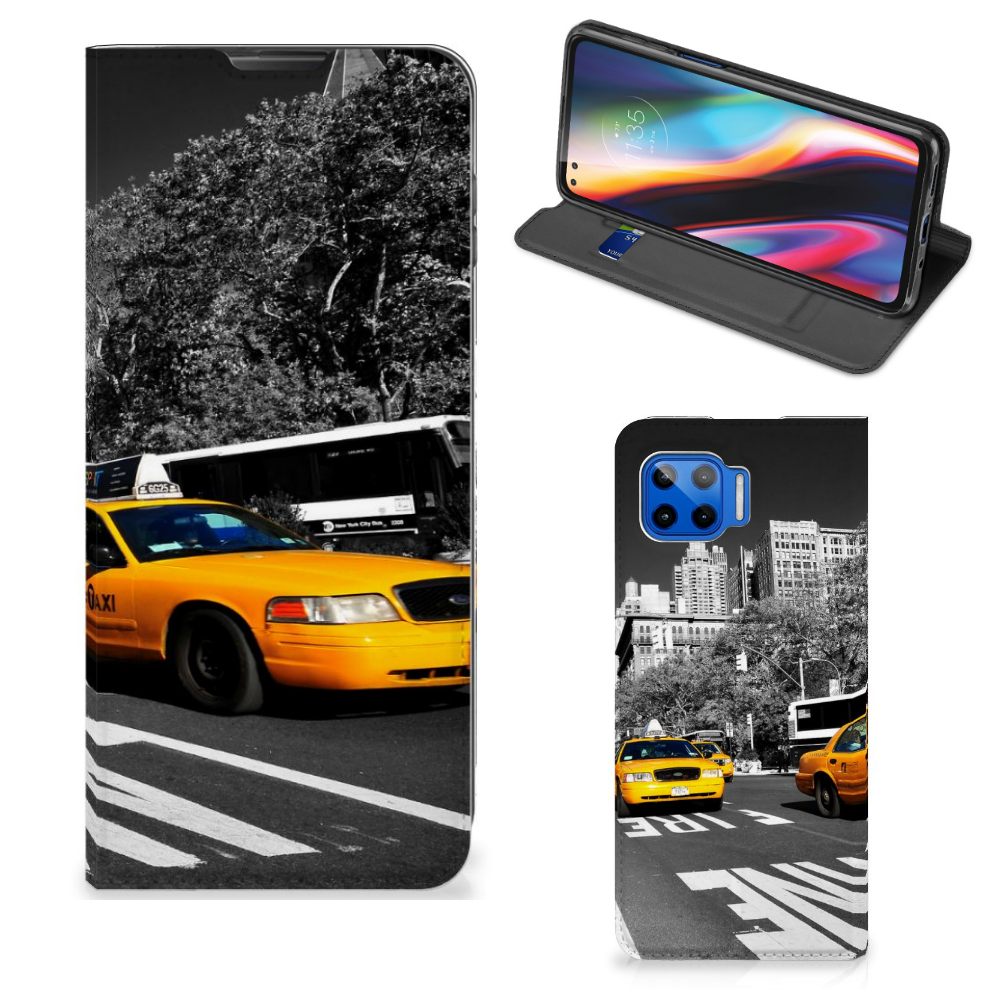 Motorola Moto G 5G Plus Book Cover New York Taxi - B2C Telecom
