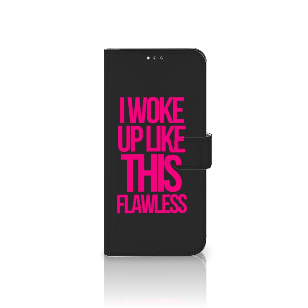 Samsung Galaxy A12 Hoesje met naam Woke Up - Origineel Cadeau Zelf Maken