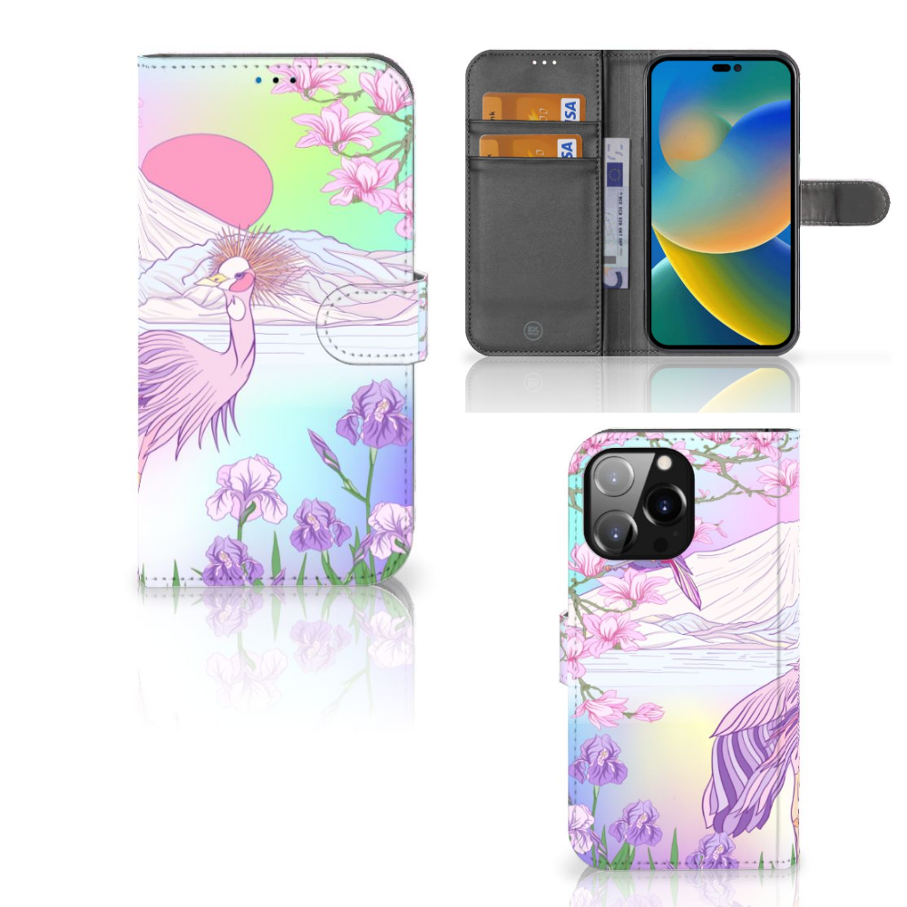 iPhone 14 Pro Max Telefoonhoesje met Pasjes Bird