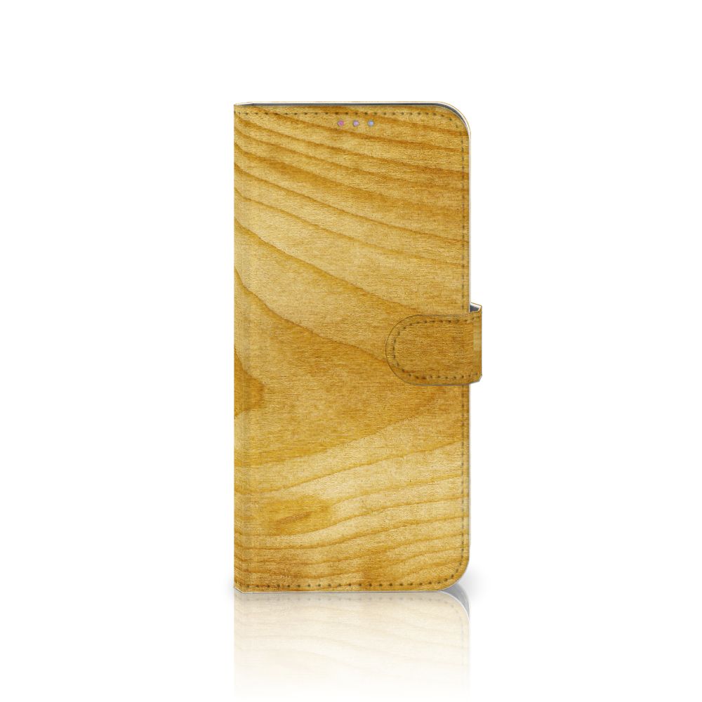Motorola Moto G60s Book Style Case Licht Hout