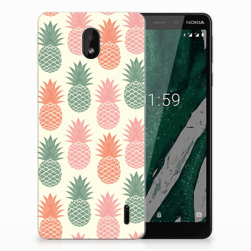 Nokia 1 Plus Siliconen Case Ananas