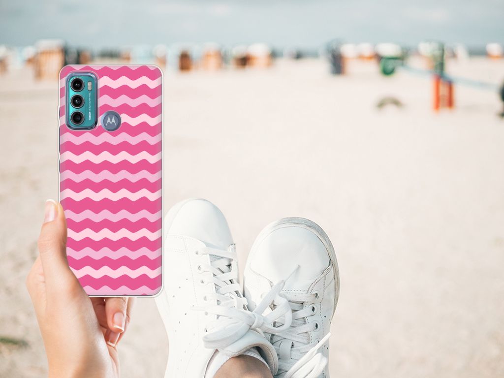 Motorola Moto G60 TPU bumper Waves Pink B2C Telecom