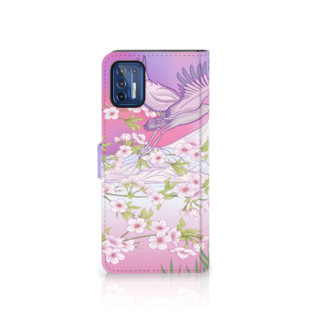 Motorola Moto G9 Plus Telefoonhoesje met Pasjes Bird Flying
