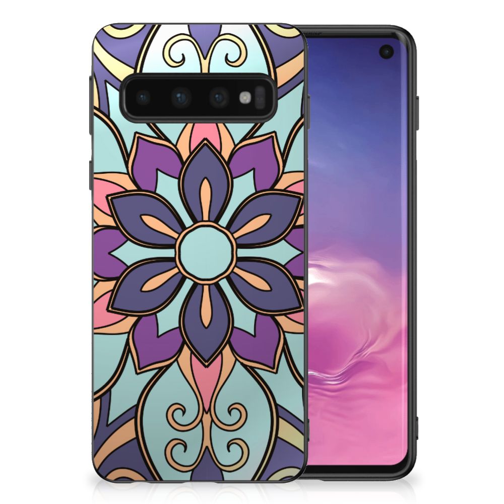 Samsung Galaxy S10 Skin Case Purple Flower B2C Telecom