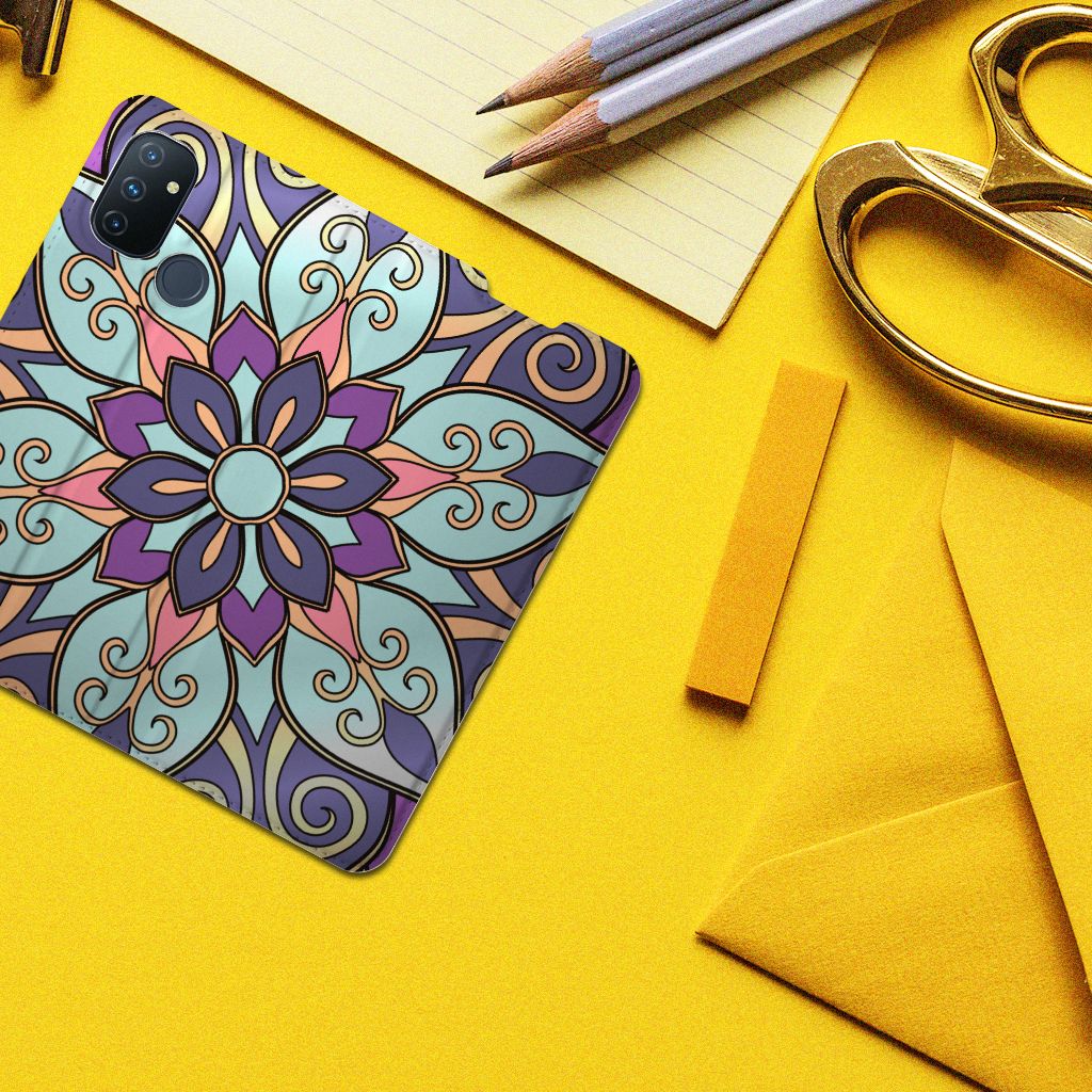 OnePlus Nord N100 Smart Cover Purple Flower - B2C Telecom