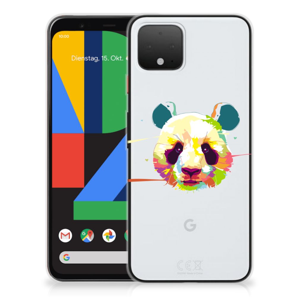 Google Pixel 4 Telefoonhoesje met Naam Panda Color