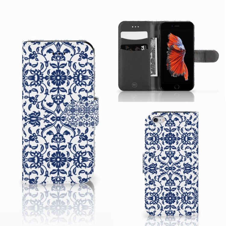 Apple iPhone 6 | 6s Hoesje Flower Blue