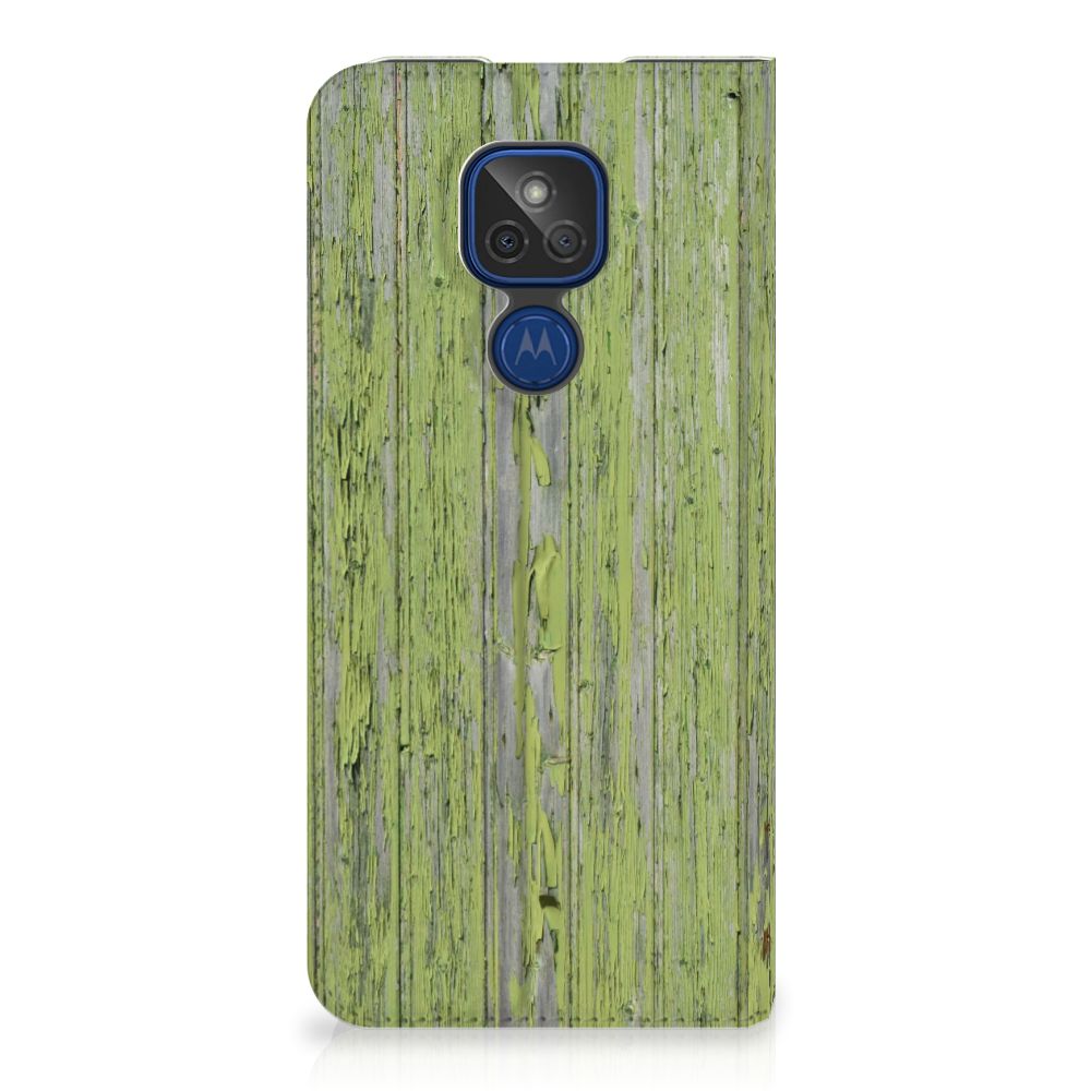 Motorola Moto G9 Play Book Wallet Case Green Wood - B2C Telecom
