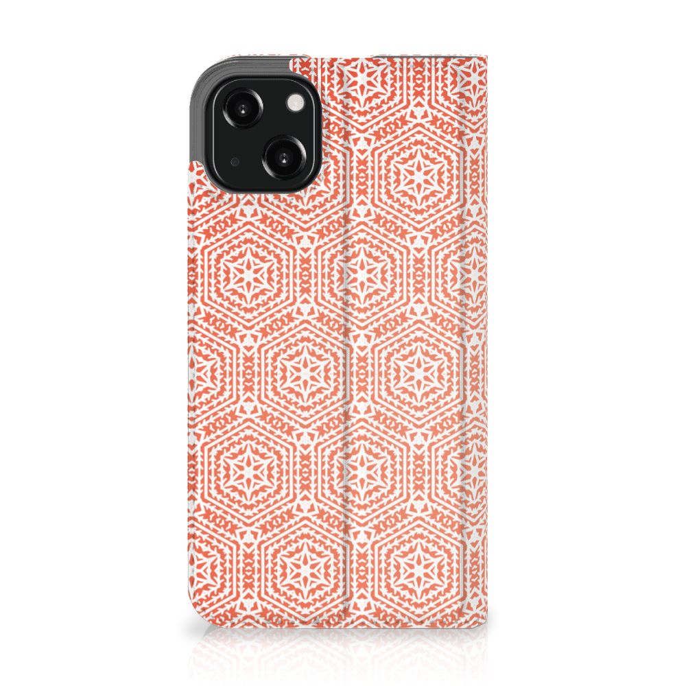 iPhone 13 Hoesje met Magneet Pattern Orange