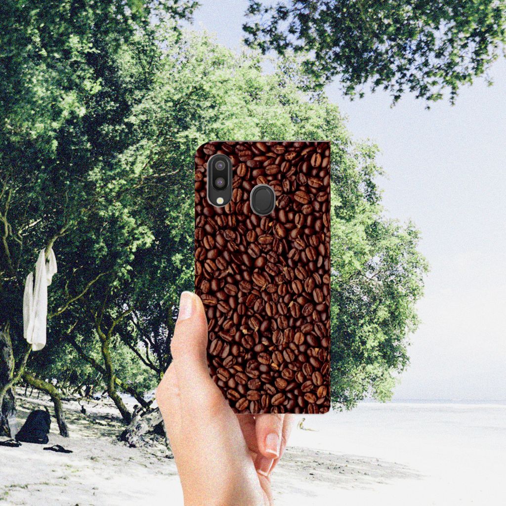 Samsung Galaxy M20 Flip Style Cover Koffiebonen