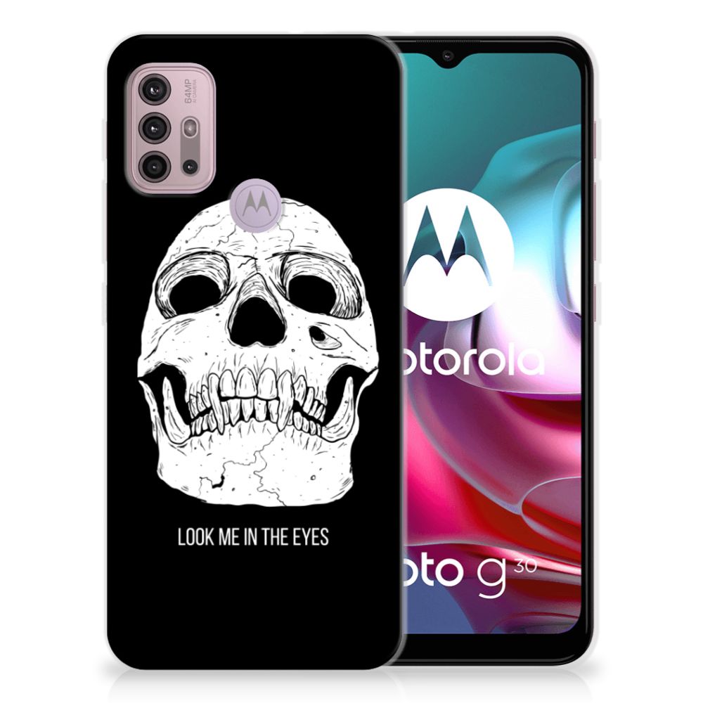 Silicone Back Case Motorola Moto G30 | G10 Skull Eyes