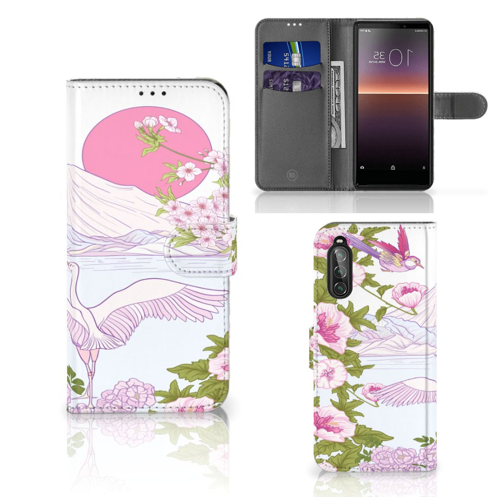 Sony Xperia 10 II Telefoonhoesje met Pasjes Bird Standing