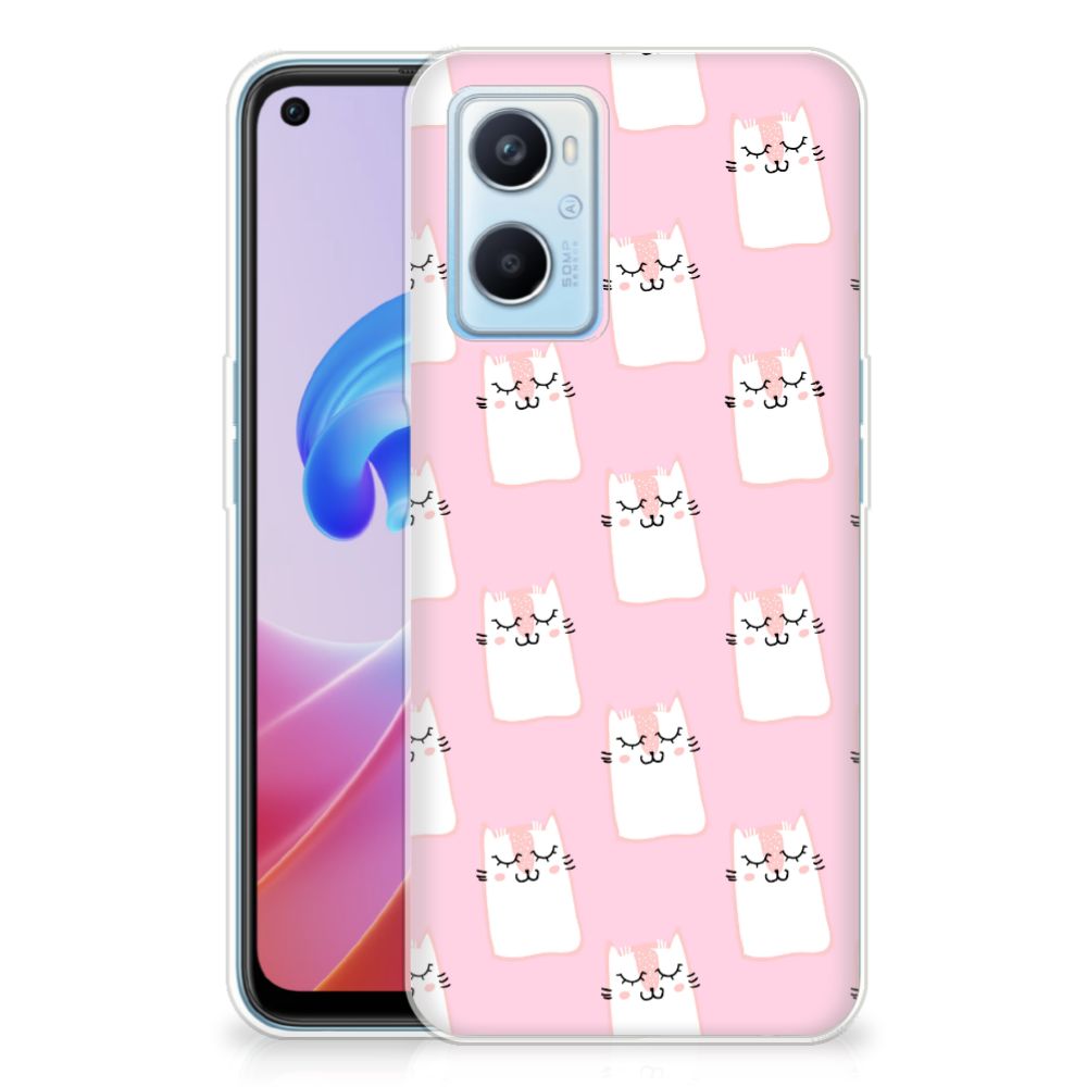 OPPO A96 | OPPO A76 TPU Hoesje Sleeping Cats