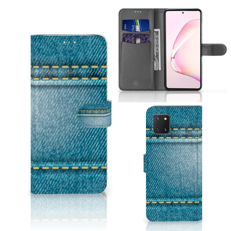 Samsung Note 10 Lite Wallet Case met Pasjes Jeans