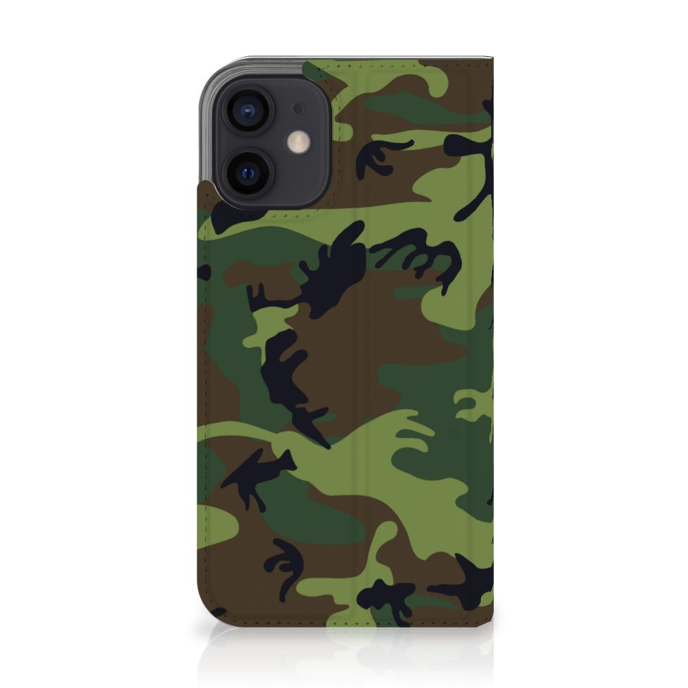 iPhone 12 Mini Hoesje met Magneet Army Dark - B2C Telecom