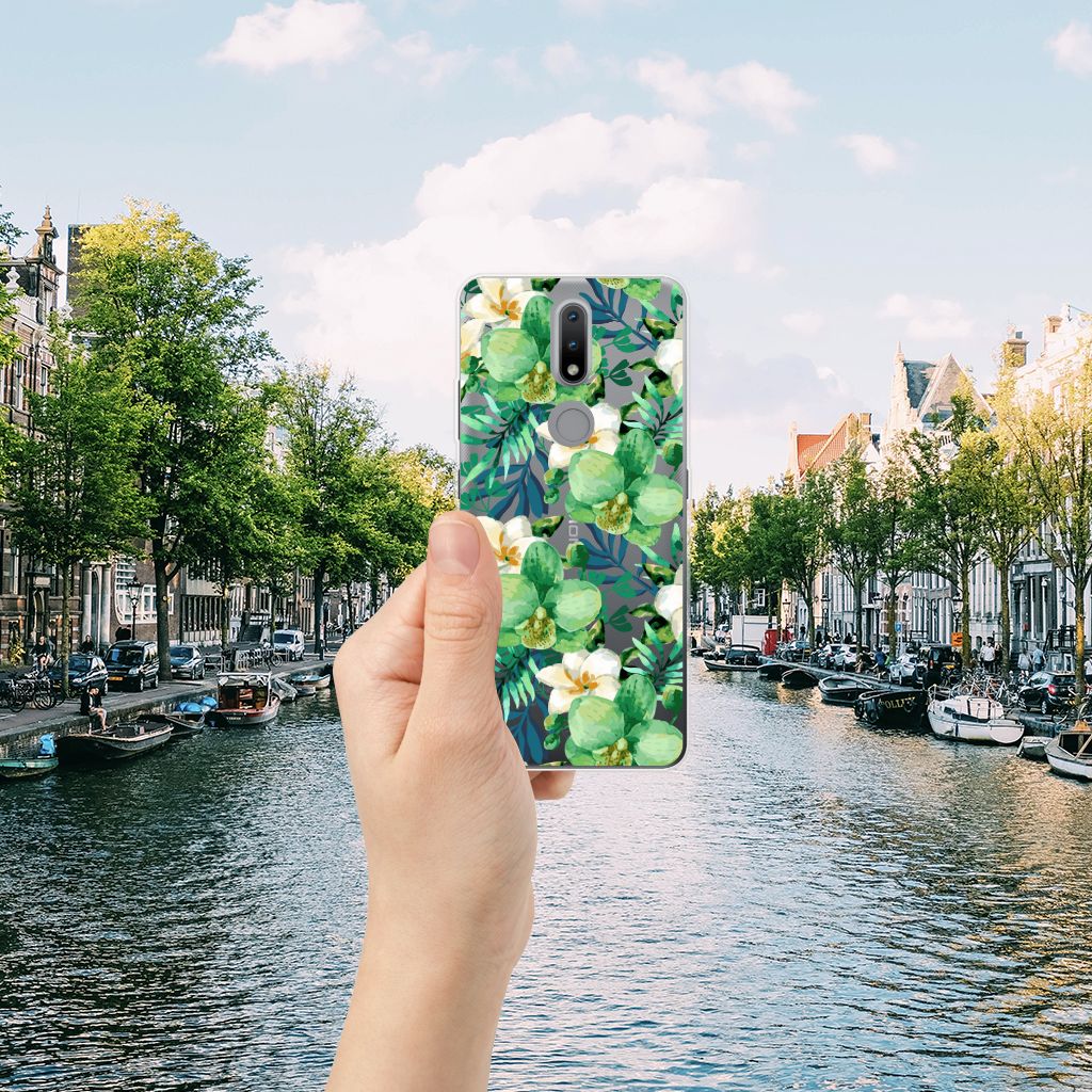 Nokia 2.4 TPU Case Orchidee Groen