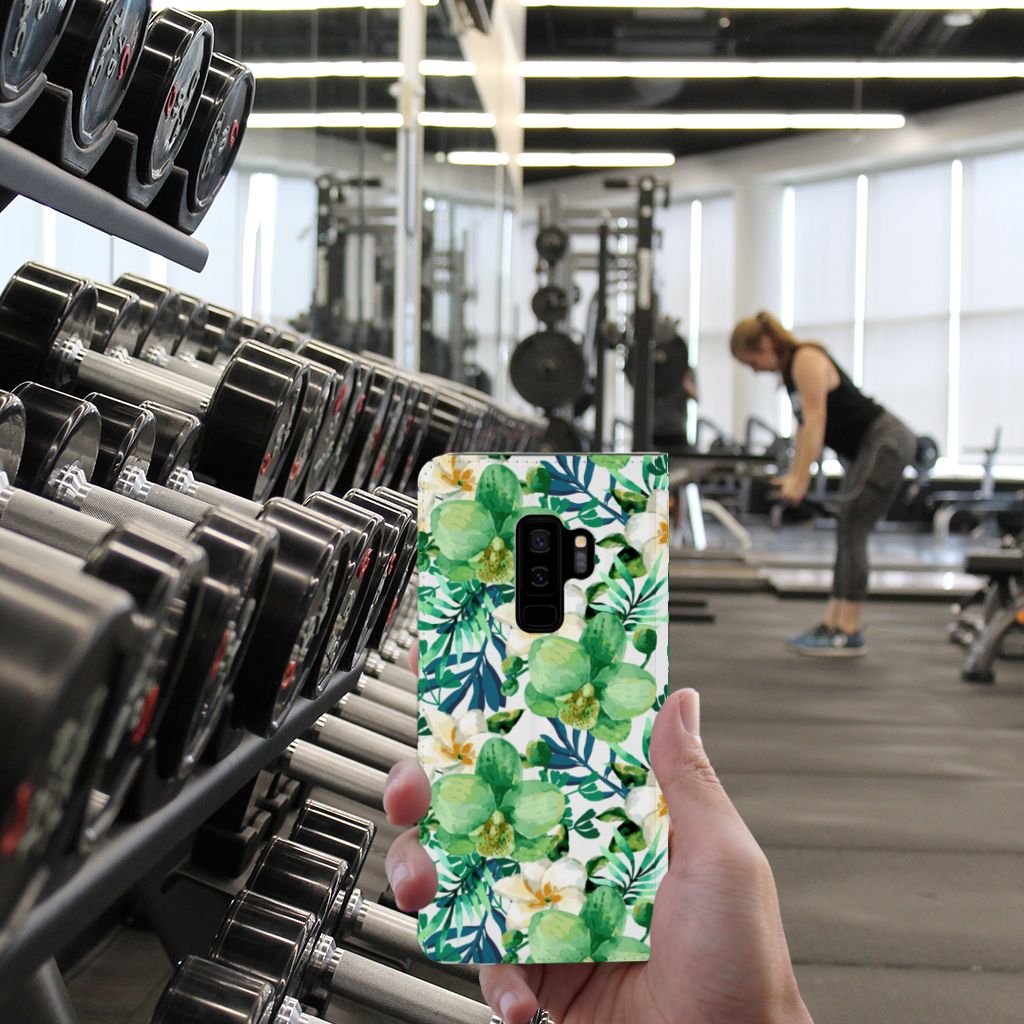 Samsung Galaxy S9 Plus Smart Cover Orchidee Groen