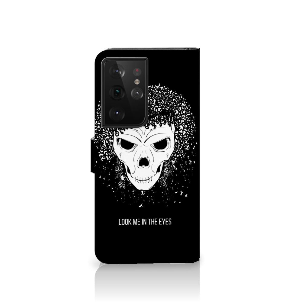 Telefoonhoesje met Naam Samsung Galaxy S21 Ultra Skull Hair