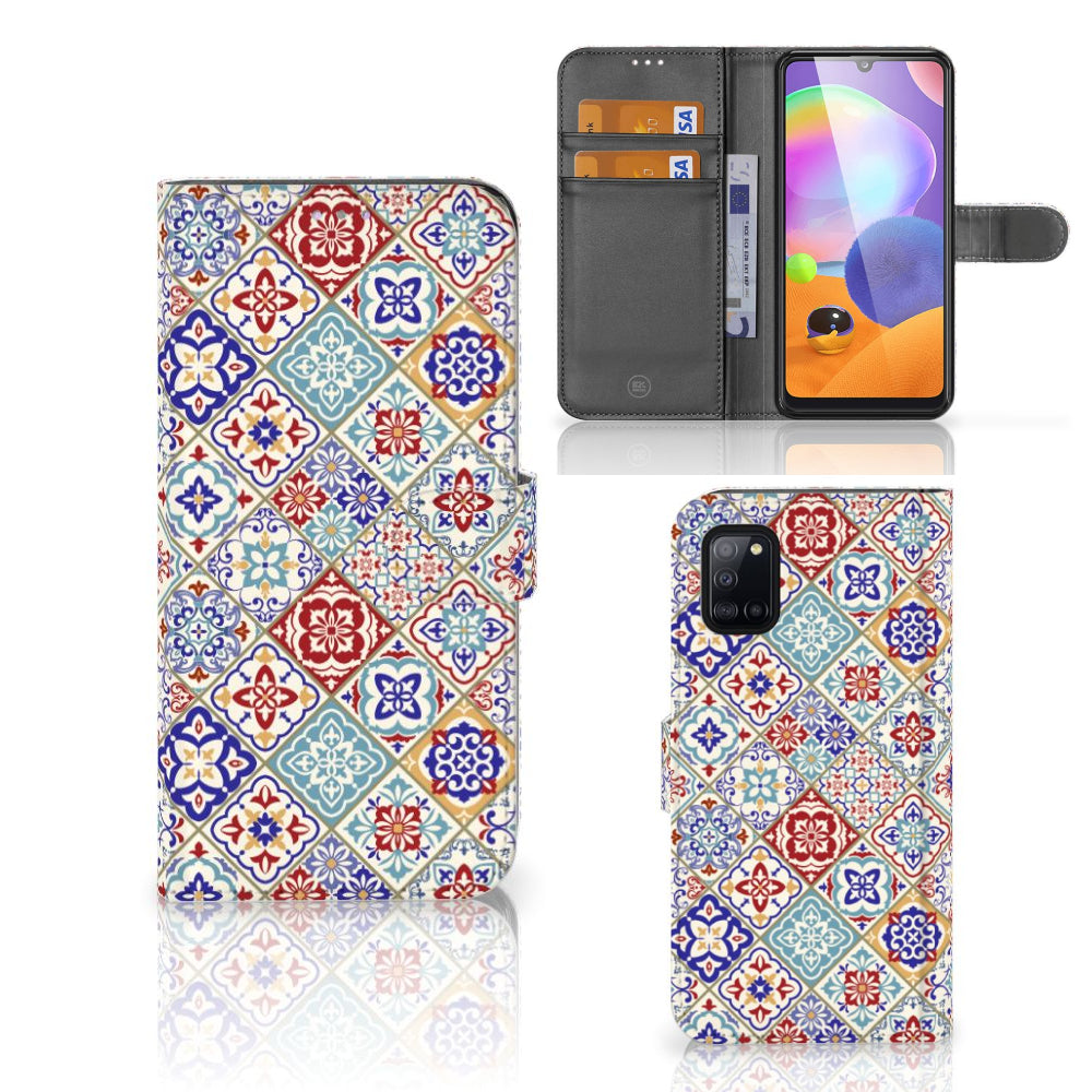 Samsung Galaxy A31 Bookcase Tiles Color