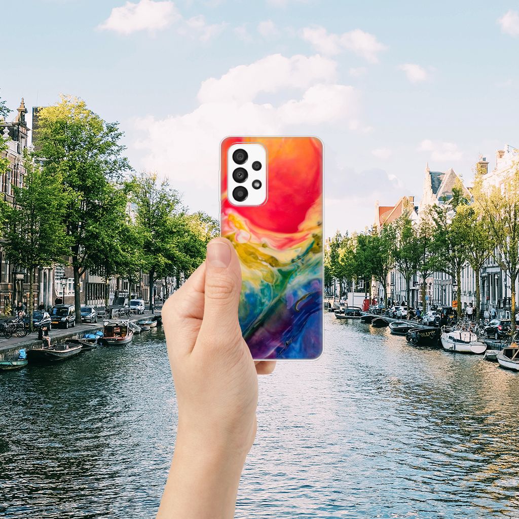 Hoesje maken Samsung Galaxy A33 5G Watercolor Dark B2C Telecom