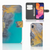 Samsung Galaxy A10 Bookcase Marble Blue Gold
