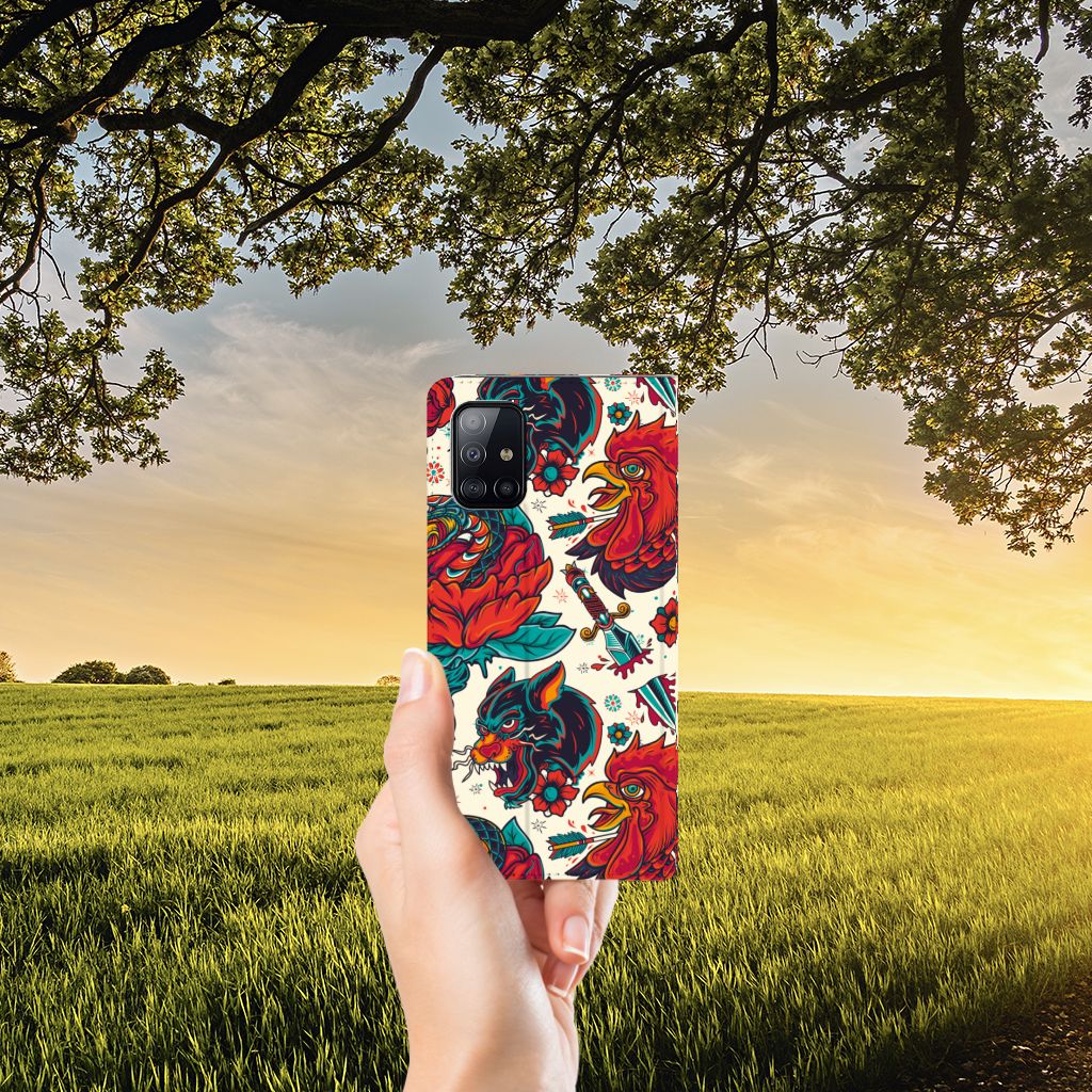Stand Case voor Samsung Galaxy A71 Old Skool - B2C Telecom