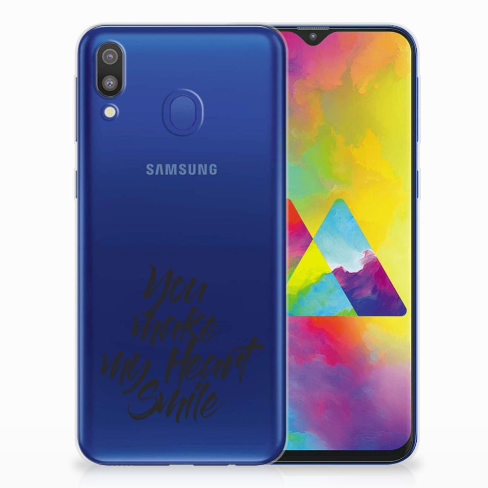Samsung Galaxy M20 (Power) Siliconen hoesje met naam Heart Smile