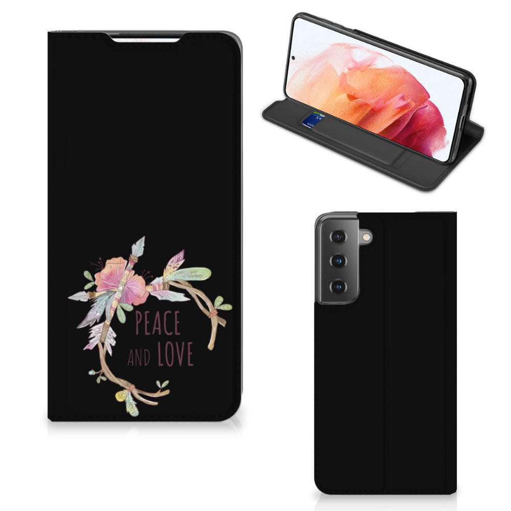 Samsung Galaxy S21 Magnet Case Boho Text