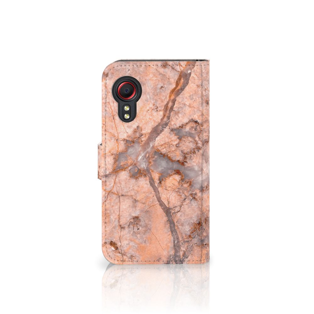 Samsung Galaxy Xcover 5 Bookcase Marmer Oranje