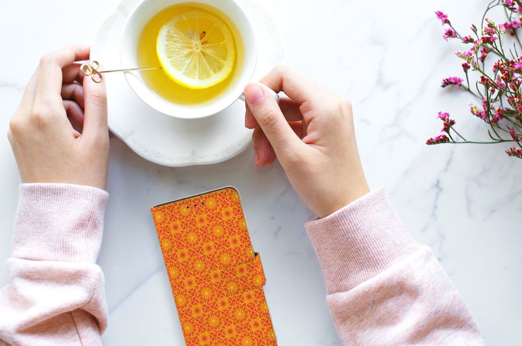 Huawei P40 Telefoon Hoesje Batik Oranje