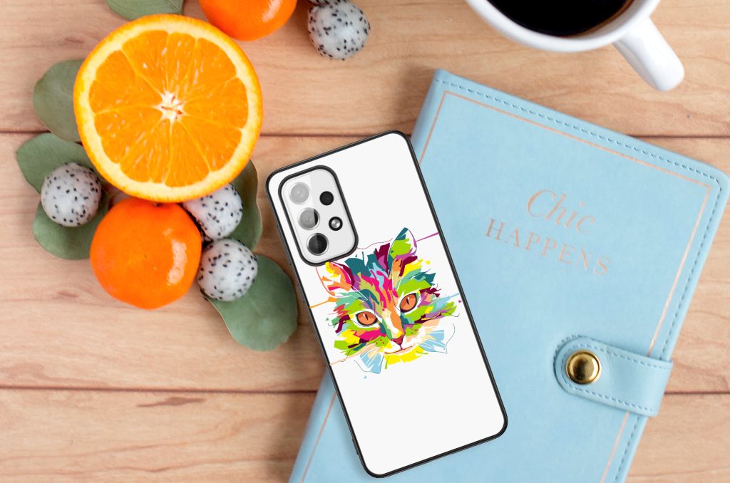 Samsung Galaxy A73 Hoesje Cat Color B2C Telecom