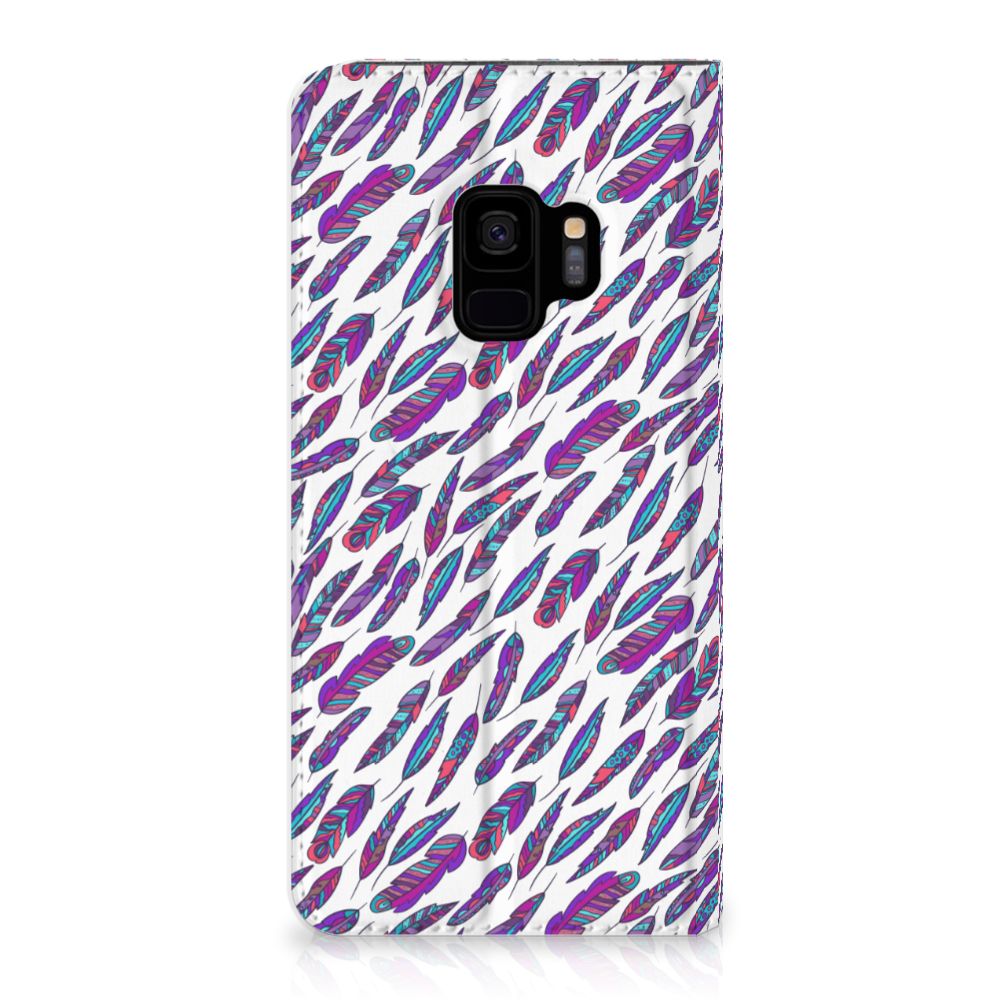 Samsung Galaxy S9 Hoesje met Magneet Feathers Color