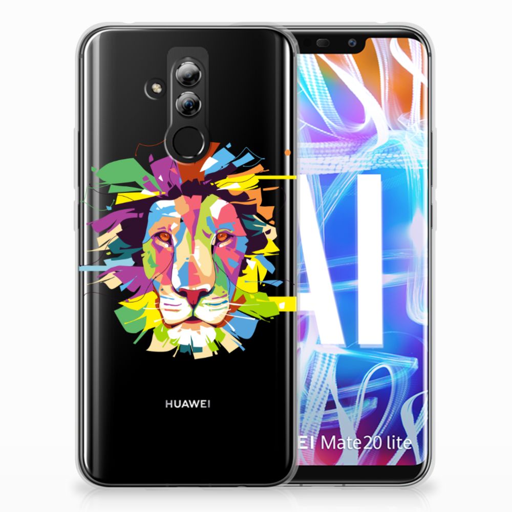 Huawei Mate 20 Lite Telefoonhoesje met Naam Lion Color