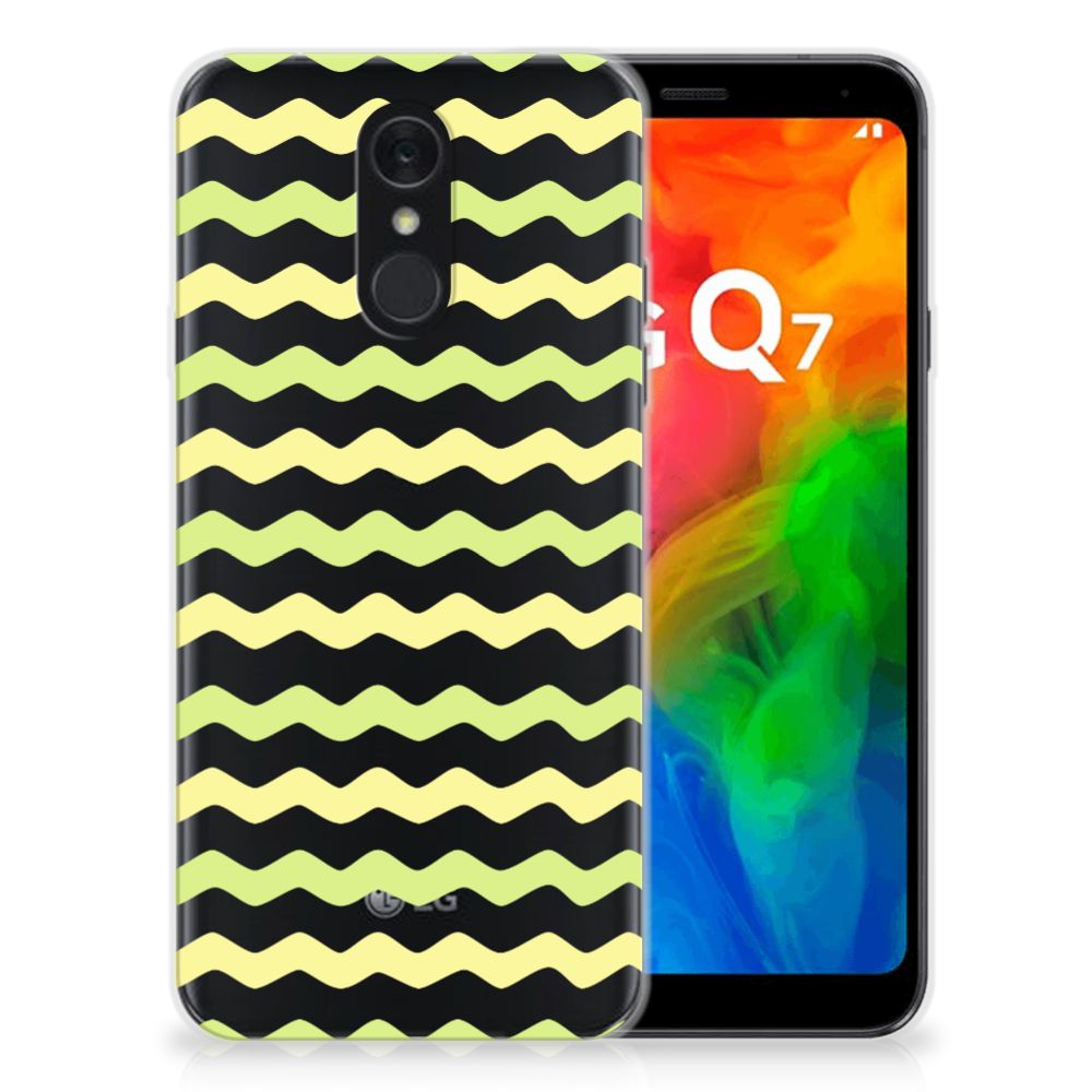 LG Q7 TPU bumper Waves Yellow