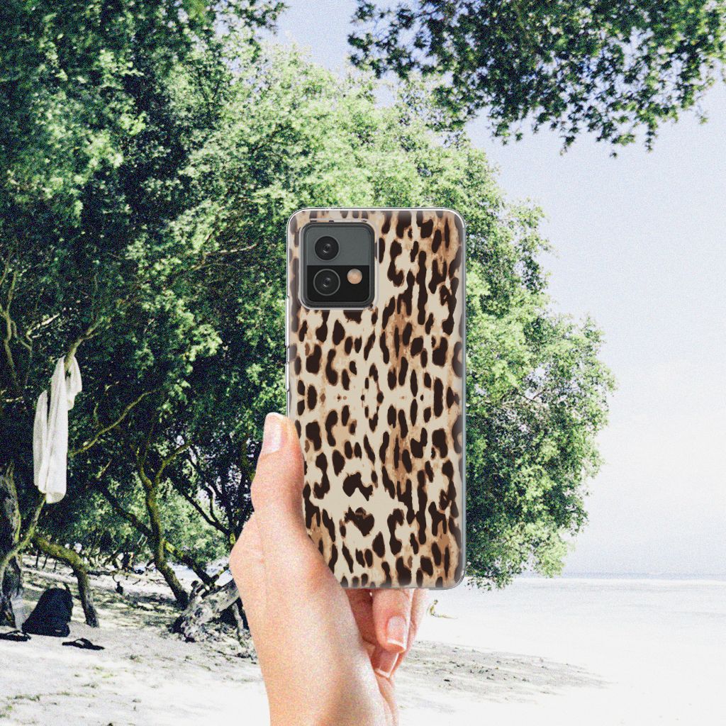 Motorola Moto G72 TPU Hoesje Leopard B2C Telecom