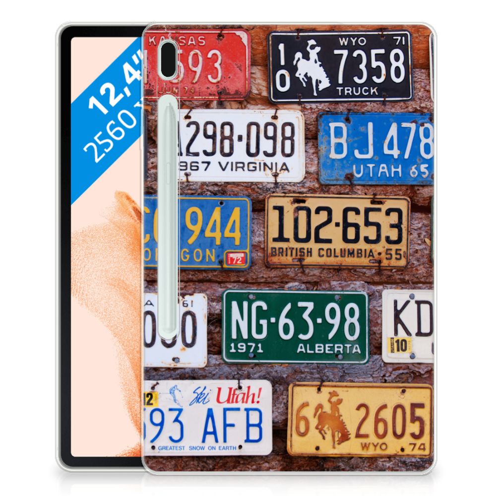 Samsung Galaxy Tab S7FE Tablet Backcover met foto Kentekenplaten