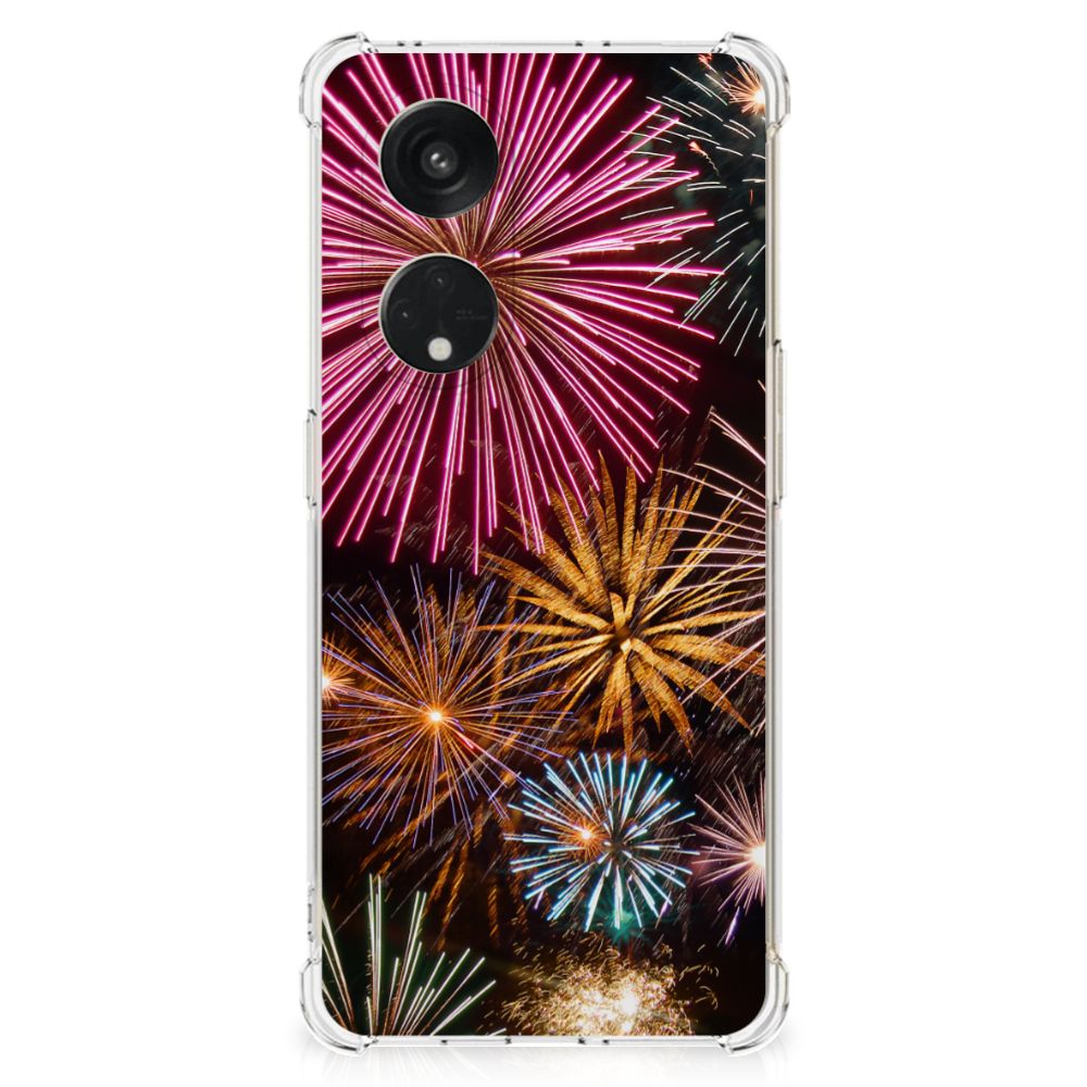 OPPO Reno8 T 5G Anti Shock Bumper Case Vuurwerk