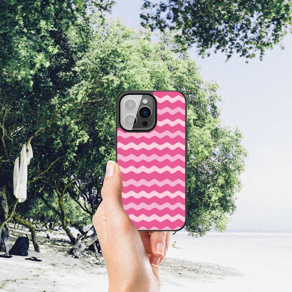 iPhone 13 Pro Back Case Waves Pink B2C Telecom
