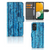 Samsung Galaxy A14 4G Book Style Case Wood Blue displaying blue wood design and card holders.