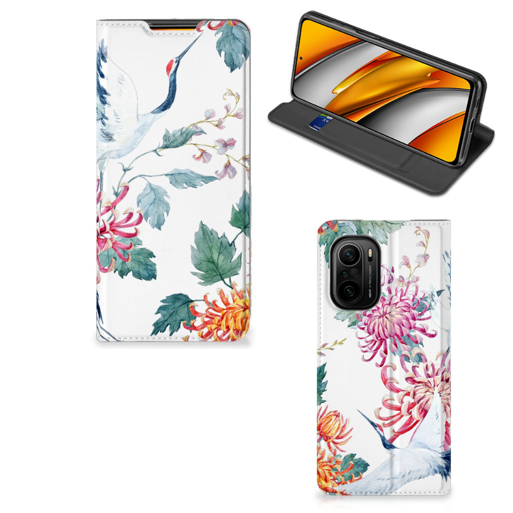 Xiaomi Mi 11i | Poco F3 Hoesje maken Bird Flowers - B2C Telecom
