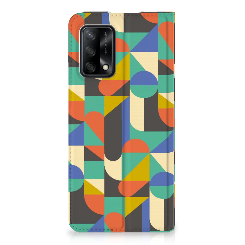OPPO A74 4G Hoesje met Magneet Funky Retro