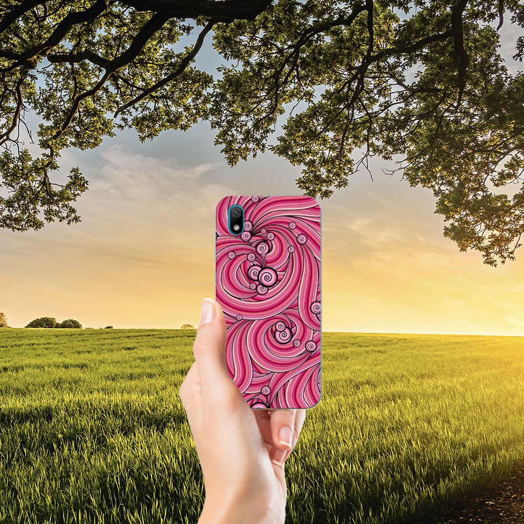 Huawei Y5 (2019) Hoesje maken Swirl Pink