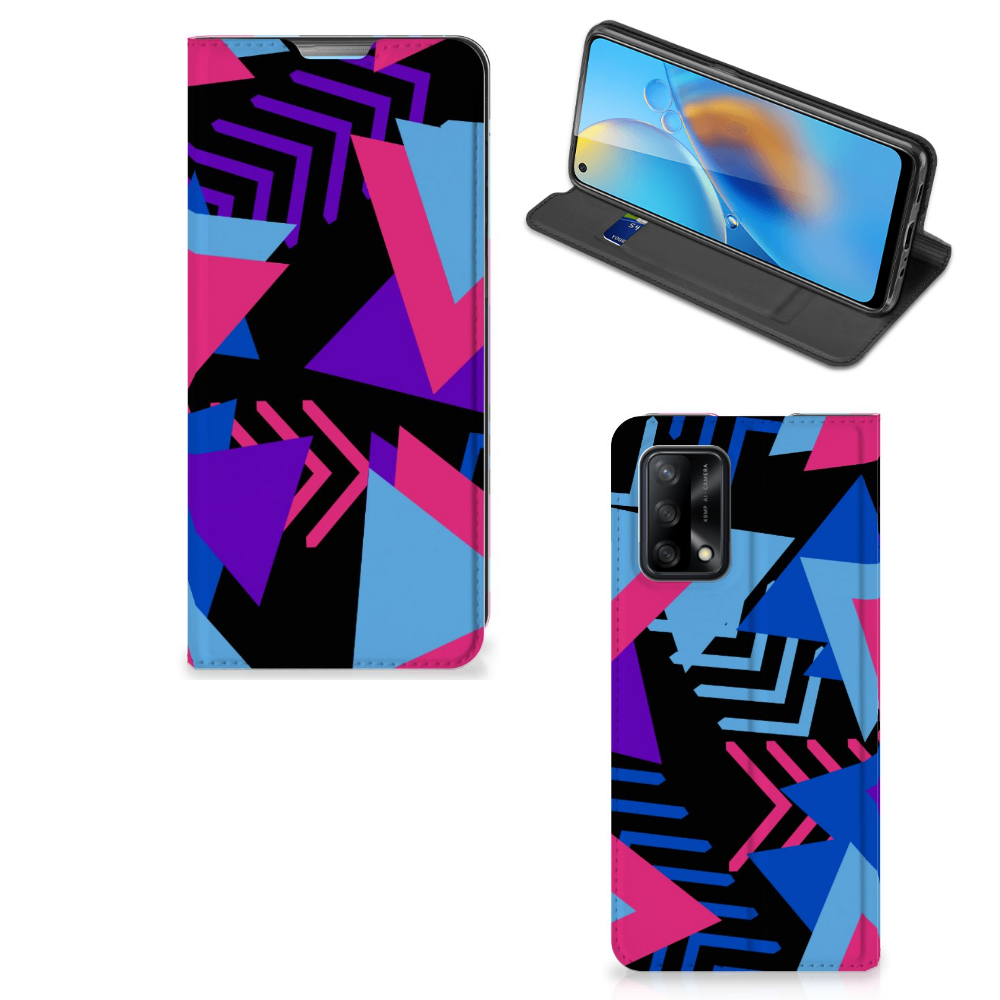 OPPO A74 4G Stand Case Funky Triangle - B2C Telecom