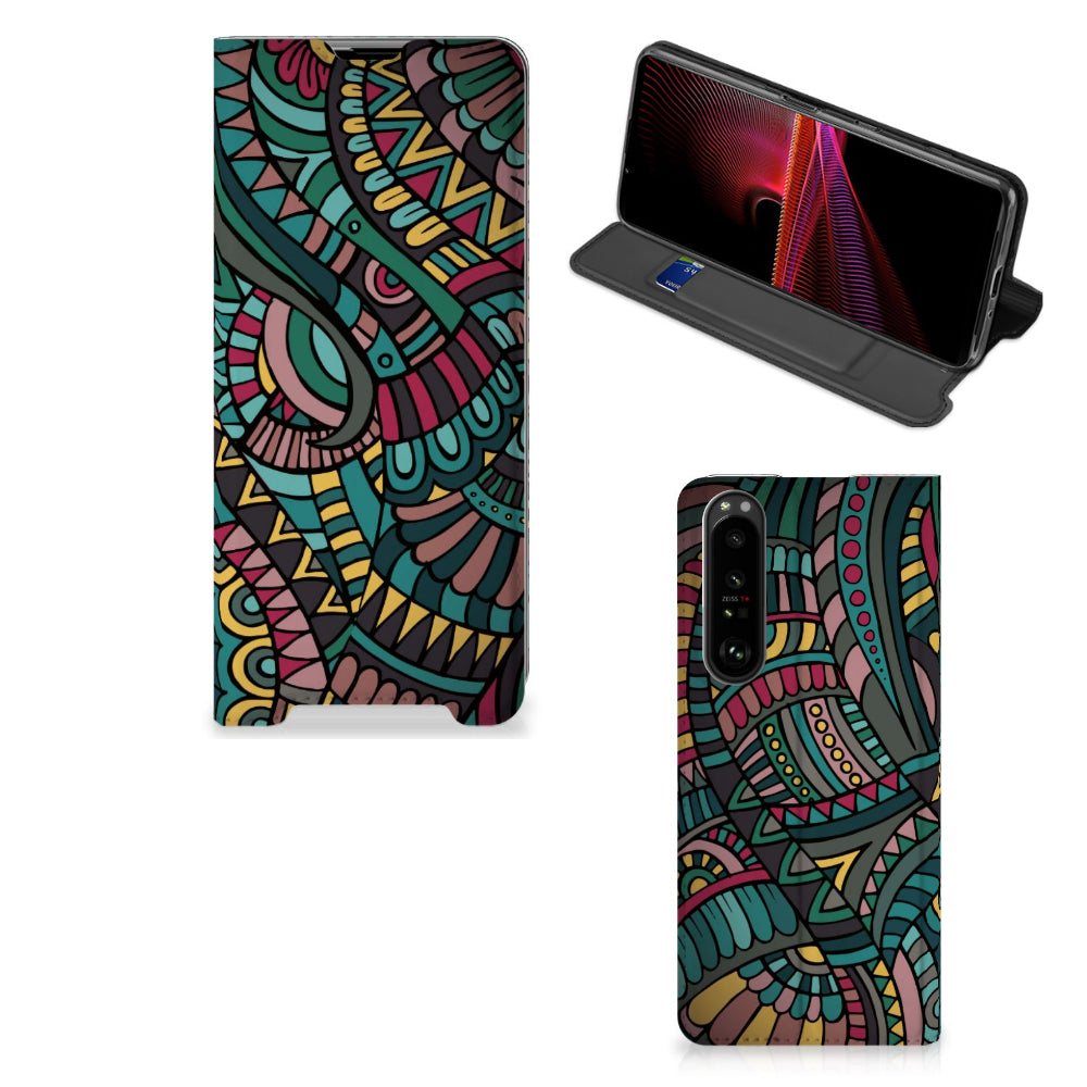 Sony Xperia 1 III Hoesje met Magneet Aztec