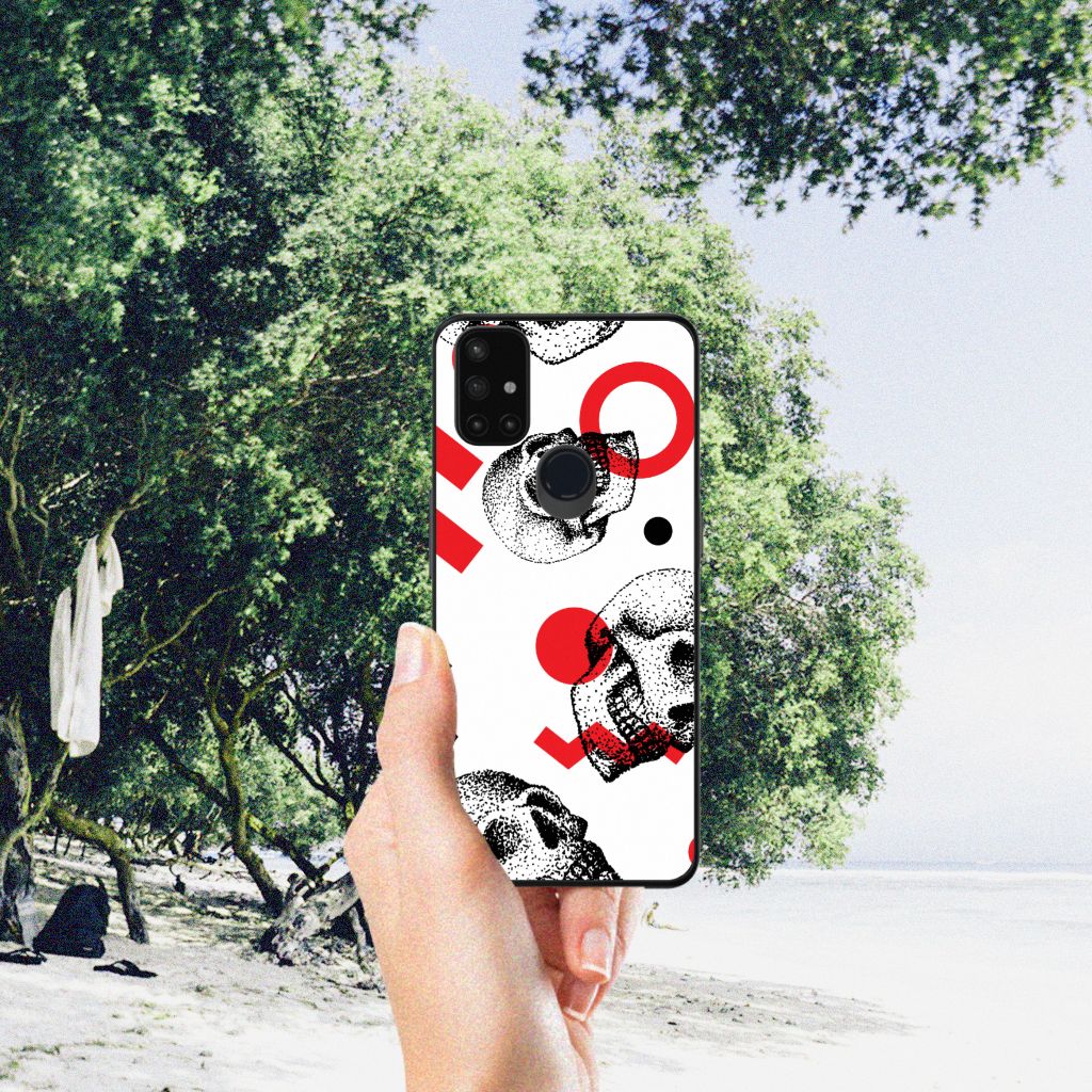 Telefoonhoesje OnePlus Nord N10 5G Skull Red B2C Telecom