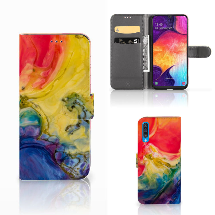 Hoesje Samsung Galaxy A50 Watercolor Dark