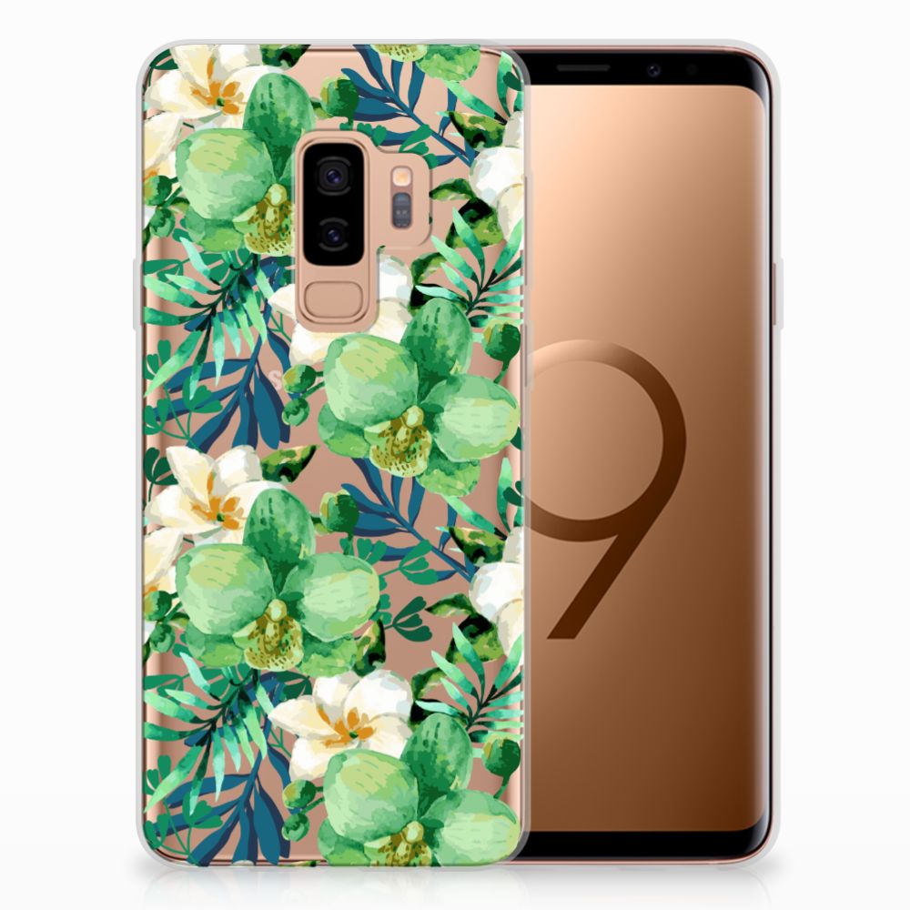 Samsung Galaxy S9 Plus TPU Case Orchidee Groen