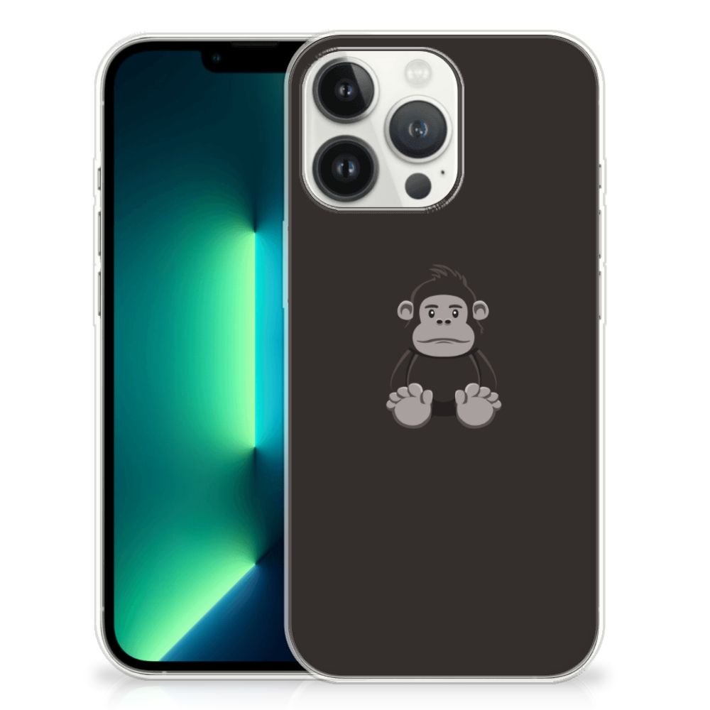 iPhone 13 Pro Max Telefoonhoesje met Naam Gorilla met schattig aapje ontwerp 🦍