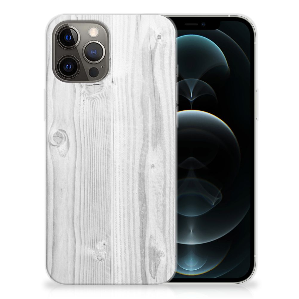 iPhone 12 Pro Max Bumper Hoesje White Wood B2C Telecom